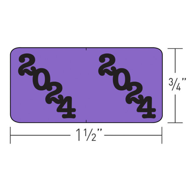 1.50" x 0.75" Year Roll Labels (Model# YB-R)